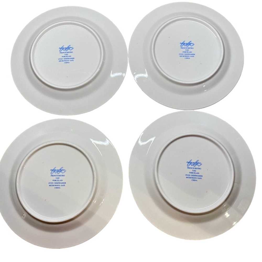 (4) French Bistro by AMERICAN ATELIER Salad/Desert Plates - Picture 3 of 9